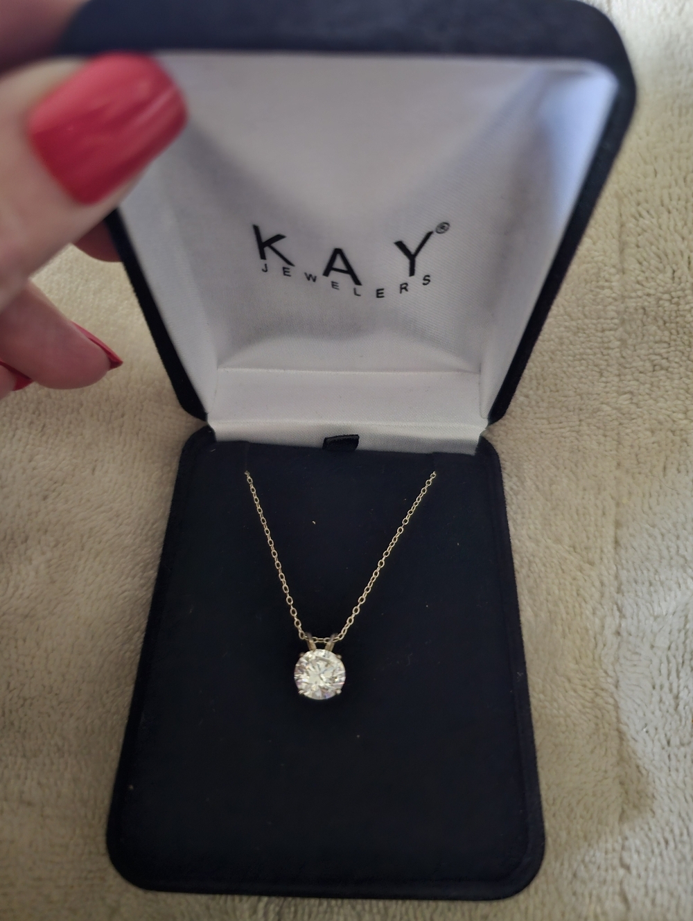 Ssil 5ct CZ Solitaire Necklace